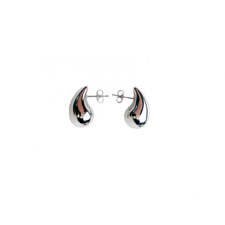 Boucles d'oreilles grand goutte argent - A45